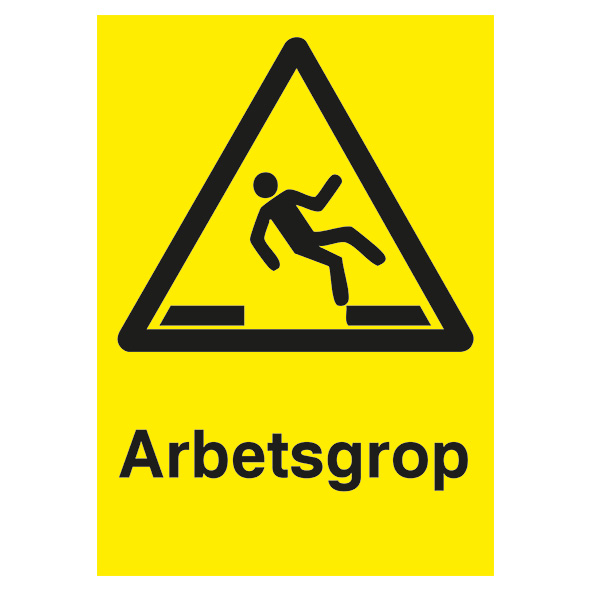 Varningsskylt Arbetsgrop