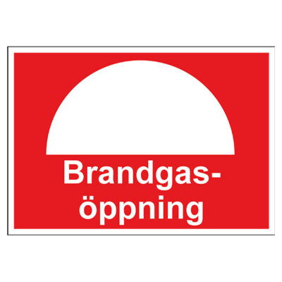 Brandskylt Brandgasöppning