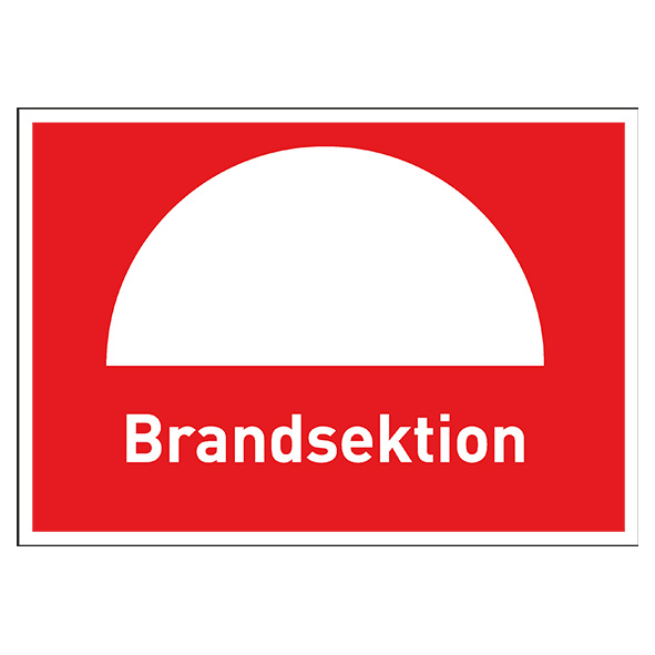 Brandskylt Brandsektion