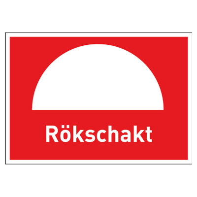 Brandskylt Rökschakt