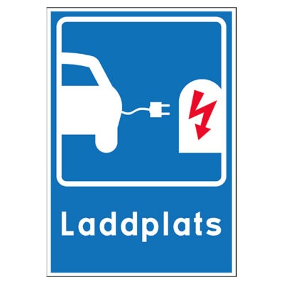 Parkeringsskylt Laddplats T24 Laddplats