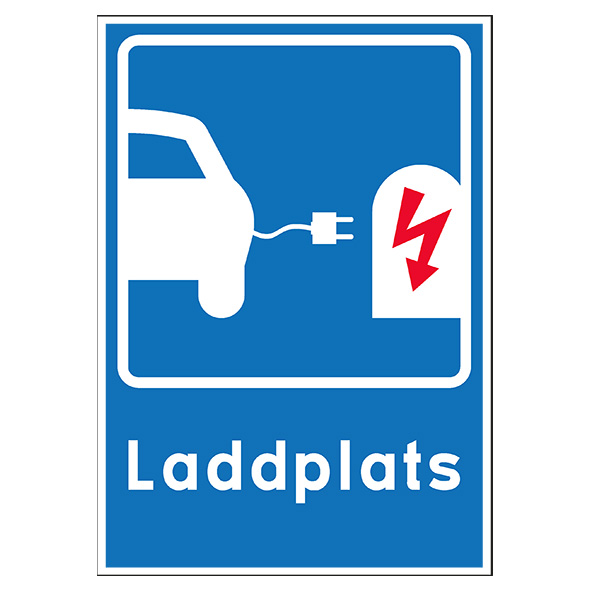 Parkeringsskylt Laddplats T24 Laddplats