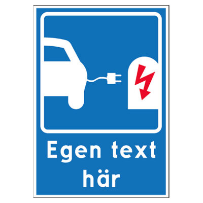 Parkeringsskylt Laddplats T24 med egen text