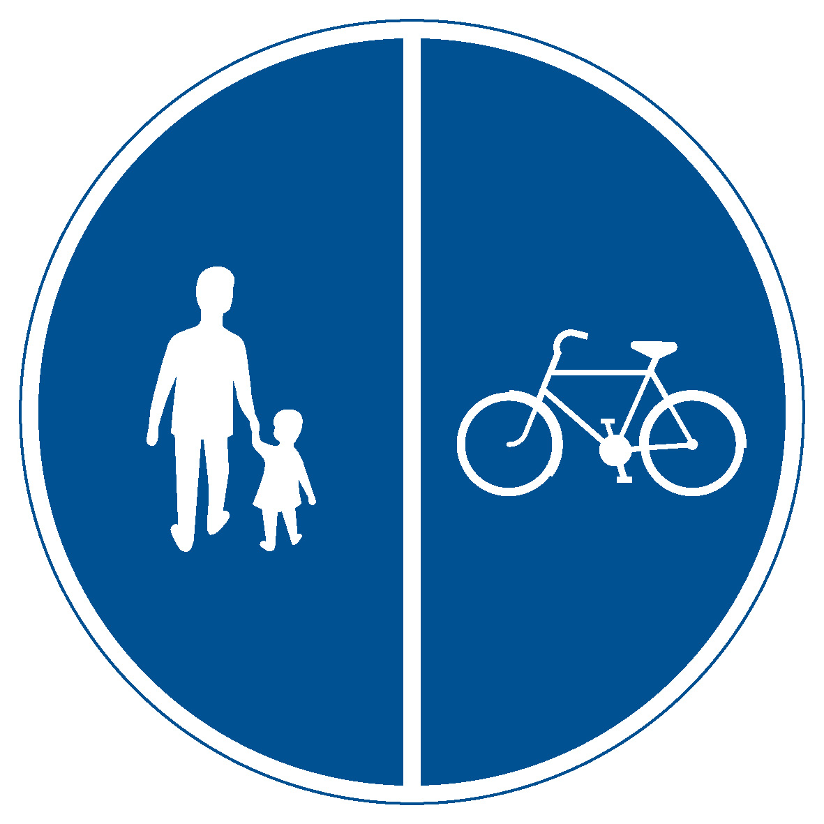 Vägskylt D7 Påbudsmärke Påbjudna gång- och cykelbanor