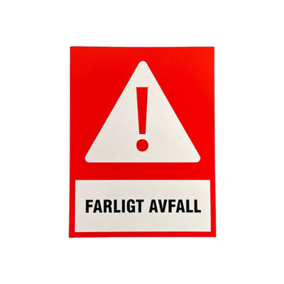 Varningsskylt Farligt avfall